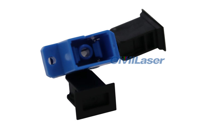 SC Fiber Optic Adapter Singal Mode Singal Core Blue Flange